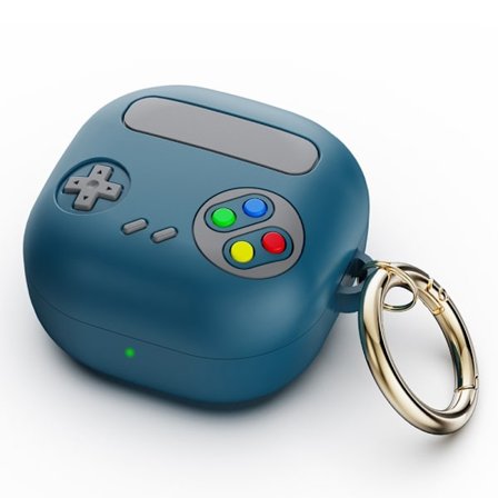 För Samsung Galaxy Buds Live / Buds Pro / Buds Pro 2 Skydd Retro spelkonsol design silikonfodral - Svartaktig Grön