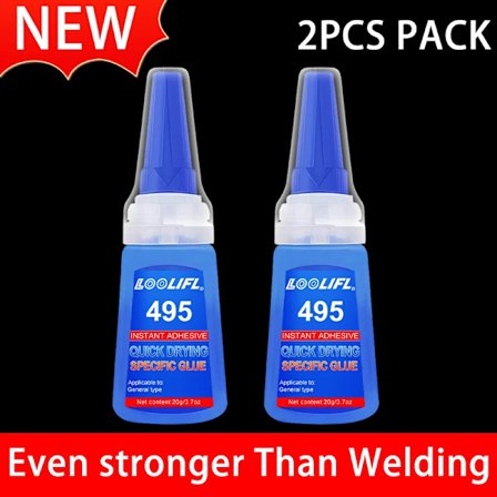 1-3 st LOOLIFL 495 Super Snabblim Snabbtorkande Cyanoakrylat Lim Läder Gummi Trä Metall Stark Bindning 20g Flytande Lim Verktyg