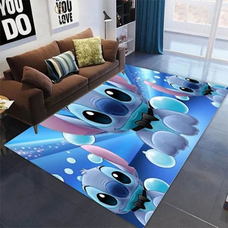 Stitch Disney -matto, uusi animepainettu olohuoneen makuuhuoneen matto, luova sarjakuva, liukumaton lasten leikkimatto, kodin sisustus
