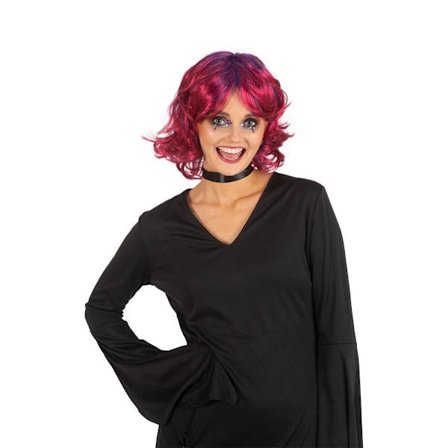 Rosa lila Peruk Maskerad