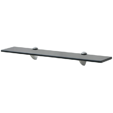 Vidaxl Svävande Hyllor 2 St Glas 60x20 Cm 8 Mm Svart