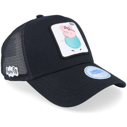Peppa Pig - Black trucker Czapka Z Daszkiem - Daddy Pig Black Trucker @ Hatstore