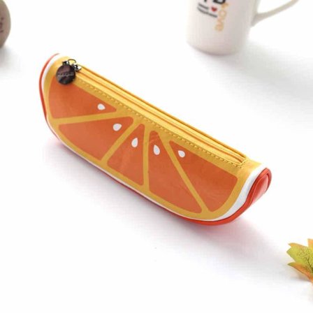 Serie av fruktpennfodral Kreativa PU-pennfodral (Orange)