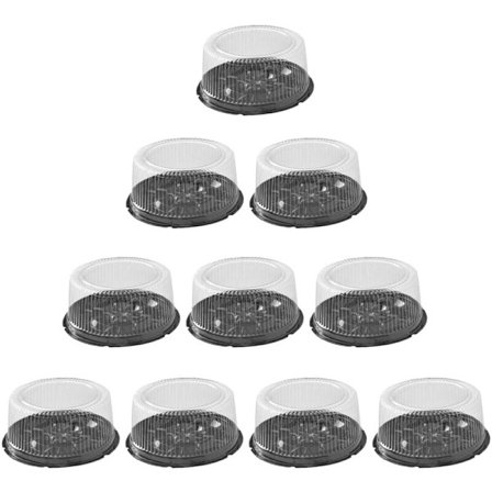 20 klare runde kakebokser for konditoriemballasje, kompatible med bursdagskaker