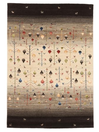 Annodato A Mano Gabbeh Loribaft Tappeto 167X240 Di Lana Marrone/Nero