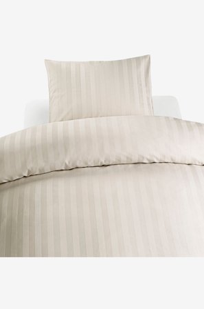 Borganäs of Sweden - Sæt med 2 dele Satin - Beige - Sengesæt - 150X210 - Fra Homeroom