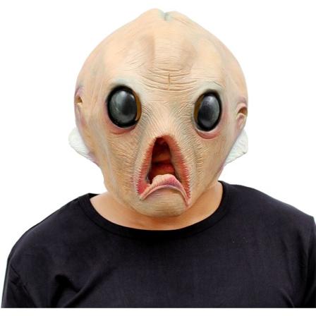 IC CreepyParty Alienmaske ET Kles Opp Halloween Kostyme Fest Latex Hodet Skremmende Skrekkmaske