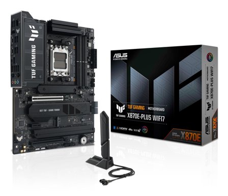 ASUS TUF GAMING X870E-PLUS WIFI7 - Motherboard - ATX - Socket AM5 - AMD X870E Chipset - USB4, USB-C 3.2 Gen 2x2, USB 3.2 Gen 2, USB 3.2 Gen 1 - Wi-Fi