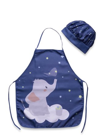 BrandMac | Kids Apron + Hat Nb 2015 Elephant Blue | ONE SIZE