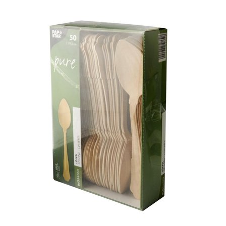 PAPSTAR Bestick Träsked Premium 50/fp - Lyreco - Kök och servering - Engångsartiklar - Engångsbestick