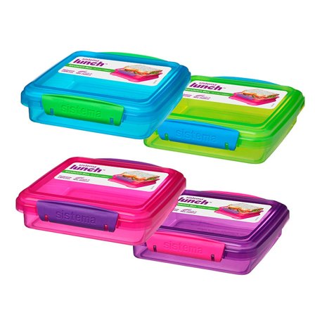 Sistema Sandwich Box Assorteret farver/ 450 ml, Tøj & Bolig, Opbevaring & Organisering, Opbevaringsbokse