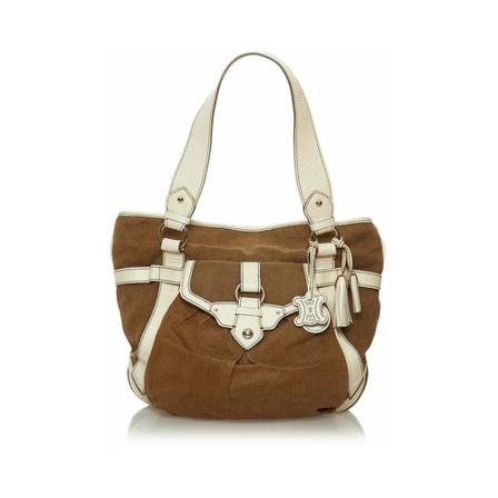 Celine Vintage, Pre-owned Canvas Handbag Bruin, Dames, Maat:ONE Size