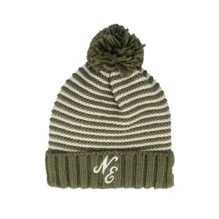 New Era - Grön pom Beanie - Ne Jake Beanie Olive Pom @ Hatstore