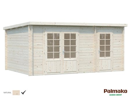 Palmako Ella Stuga 13,5 m²/inv. 13,1 m², utan golv, obehandlad, Stugor & förråd