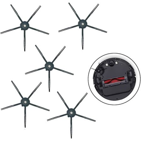 5 kpl 5-vartista sivuharjaa pehmeää silikonia Roborock S5 S6 T6 E2:lle