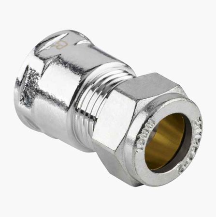 Klämringskoppling rak 15 x 1/2" invändig