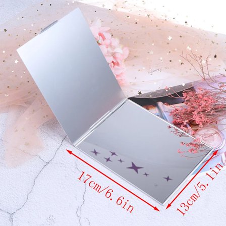 Lommer Firkant Makeup Folde Spejle Ultratynd Folde Makeup Spejl Personlig Bærbar Kompakt Kosmetik Spejl