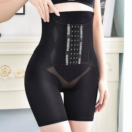 Body Shaper Shorts med hög midja Seamless Shapewear Korta Dam Fast Control Shaper Trosor Midja Nipping Boyshorts, svart