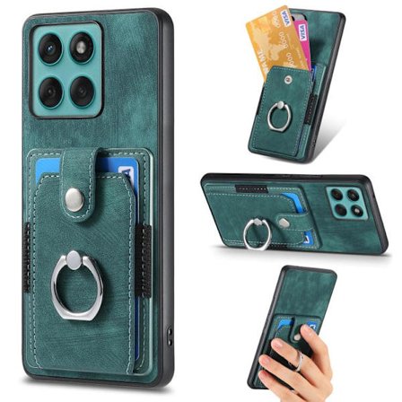 Motorola Moto Edge 60 Fusion Retro Skin-feel Ring Card Wallet Skal