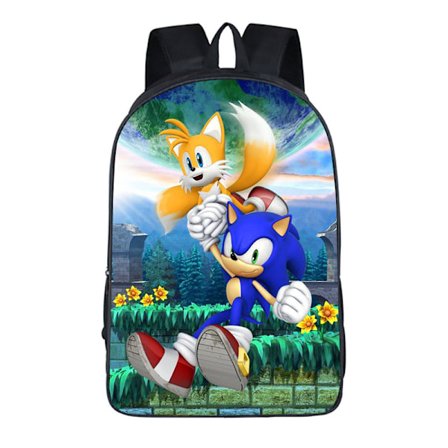 Sonic Student Ryggsäck Sonic Mus Barn Tecknad Ryggsäck hög kvalitet-F