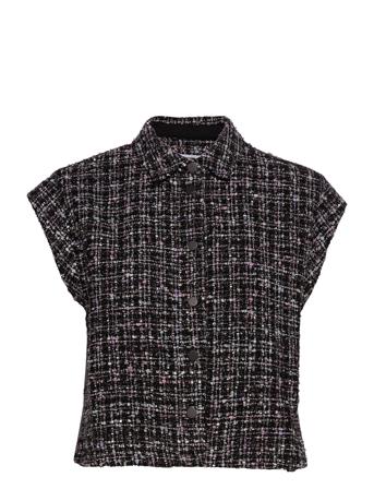 Vileica C/S Boucle Vest Vests Knitted Vests Multi/mønstret Vila