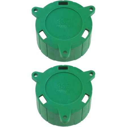 2 st 13-polig släpvagnskontaktskydd, positions- och skyddande plastförvaring, uttag dammskydd, lämplig för 13-polig släpvagn och husbilar, grön
