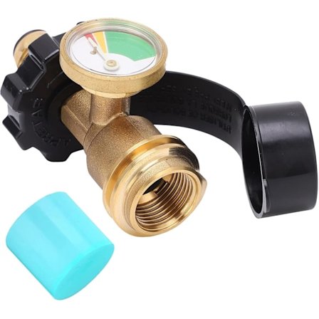 Propangasmätare – Propantankadapter med mätare – Grillpropanmätare, läckagedetektor tryckmätare för husbil, cylinder, grillning, värmare