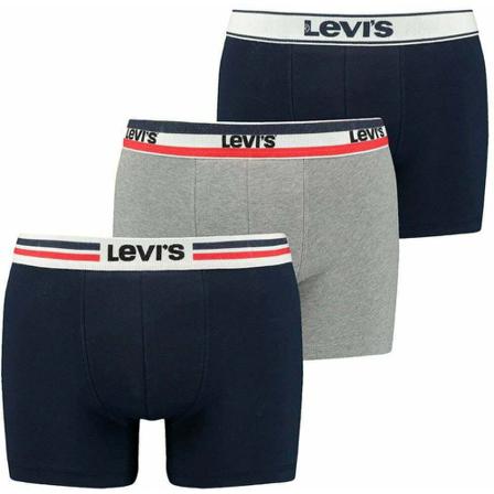 Levi's, Boxershorts 3-Pack Zwart, Heren, Maat:M,elastaan