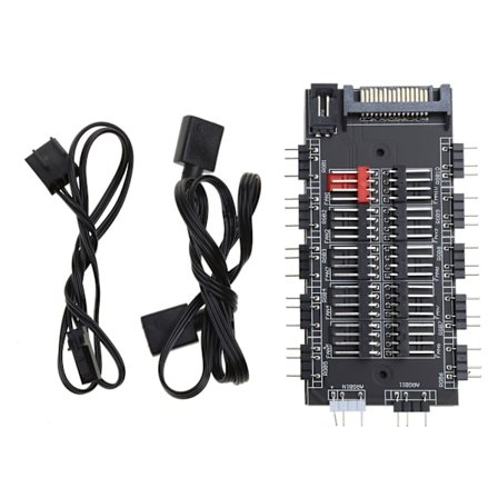 PWM FAN+ARGB LED 2in1 Sync HUB Controller 1 Til 10 Multi Way Splitter 5V 3PIN RGB