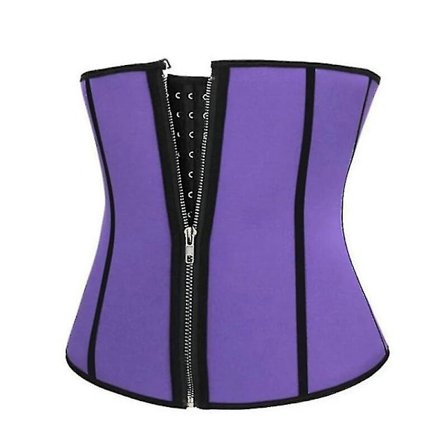 Dam Neopren Bastu Bälte Topp Korsett Waist trainer Dubbelpressande Bustiers Underbyst Korsett Body Shaper Sexiga Shapewear Underkläder,lila