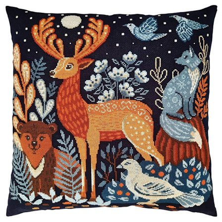 Broderikit Kudde RTO CU087 - "När natten faller" 40x40 cm