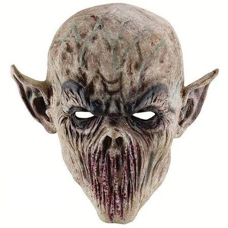 Halloween Munlös Alien Skräckdjur Mask Latex Huvudbonad Rollspel