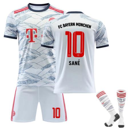 21/22 Bayern 2 vieraspaita setti lapsille aikuisille jalkapallo jalkapallopaita Trainin paita puku No.10 SANE XXL