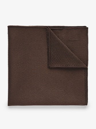 John Henric Men's Braunes Einstecktuch aus Grenadine Size Onesize