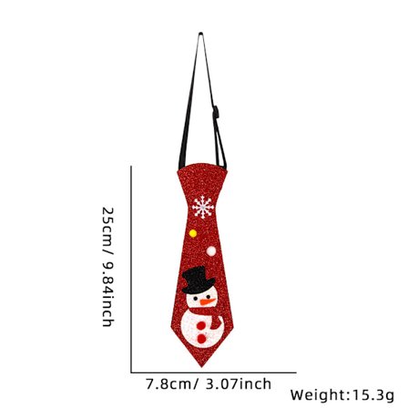 Julklapp för barn Tecknad slips Smycken Julfest Dekoration Snögubbe Älg Icke-knutande Filt Slips