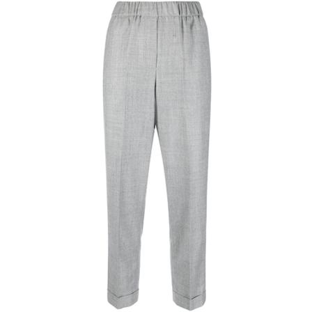 Peserico, Cropped dress pants Grijs, Dames, Maat:L