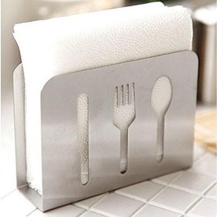 1 st rostfritt papper handduk hållare tyg servett hållare, hem