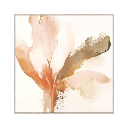 Lærredsmaleri med ramme, 80x80cm, beige flerfarvet