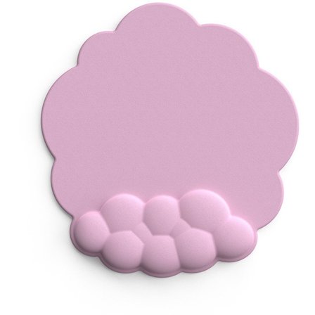 Ergonomisk musemåtte med håndledsstøtte og læderoverflade til computer, bærbar computer, kontor, hjem, rejse med skridsikker bund, pink