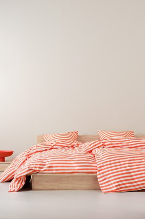 Jotex - Sengesett Enkeltseng Korall/hvit - KAYO - Kjøp Enkeltseng hos Jotex