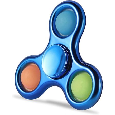 Pop Fidget Spinner, Enkel Sensorisk Fidget Spinner Leksak Tryck Pop Bubbla Spinner Leksak för Stressreducering och Ångestlindring Handleksak för Barn 