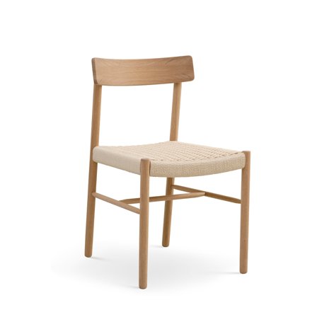 Sydney Spisebordsstol Naturflet - Massiv Eg, Komfortabel - 48,6x48,6x79,9cm - Perfekt til Spisestuen - Spisestuestol - Natur, Beige & Træfarvet