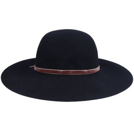 Sur la tête - Svart sunhat Hatt - Vintage Wool Floppy Black Sun Hat @ Hatstore