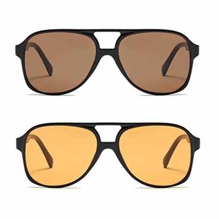 Vintage Retro 70-luvun Aurinkolasit Naisille ja Miehille Klassiset Suuret Neliömäiset Aviator-Kehykset UV400 Sarvikehyksiset Lasit