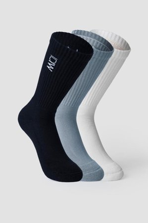Training Socks 3-pack Soft Blue/Navy/White