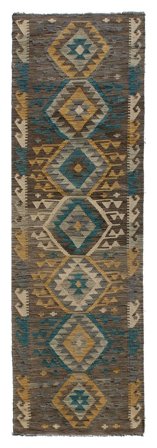 Hand Woven Kilim Afghan Old Style Rug 80X307 Wool Small