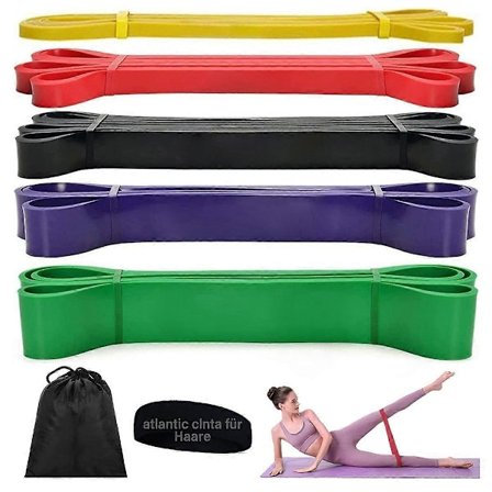 Träningsband Set med motståndsband, Motståndsband set 5 delar, träningsband för träning