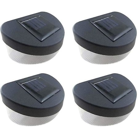 4 stk. Solcelled Dekklys Utendørs Vanntette Solcelle Gjerdelys Led Solcelle Trappelys