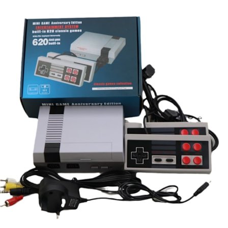 620 Spillekonsol 500-i-1 NES Hjemmevideospillekonsol, Retro 80'er FC Rød og Hvid Spillekonsol