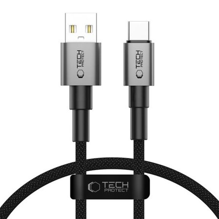 Tech-Protect UltraBoost DNA USB-A / USB-C-kabel 15W/3A 25 cm - grå